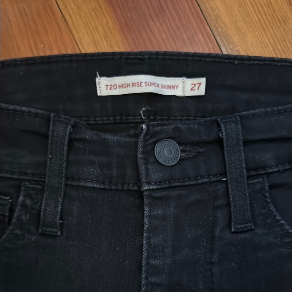 720 High Rise Super Skinny Women's Black Jeans | Condition: lightly worn - Picture 2 of 4